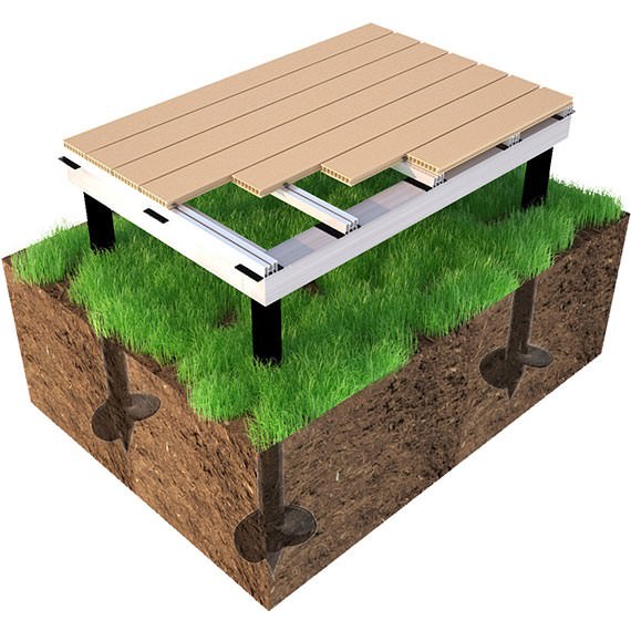 Винтовые сваи для террасы и веранды в Домодедово и Московской области